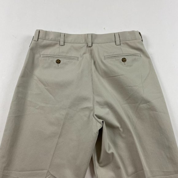 NWT LL Bean Wrinkle Free Khaki Chino Pants Mens 34 x 34 Comfort Waist Cotton - Picture 4 of 12